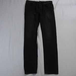 Topman Skinny 34‎ x 34 Button Fly Black Denim Jeans